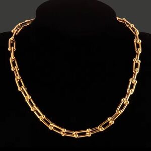 Hardware Graduated Link 18K Gold STAINLESS STEEL Waterproof Necklace